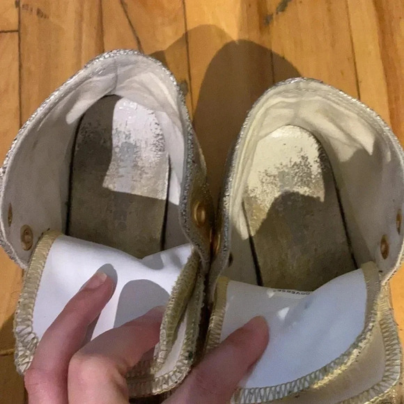 Gold converse with  diamonds - Picture 11 of 11